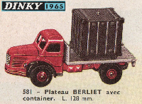 <a href='../files/catalogue/Dinky France/581/1965581.jpg' target='dimg'>Dinky France 1965 581  Berliet Plateau Container</a>